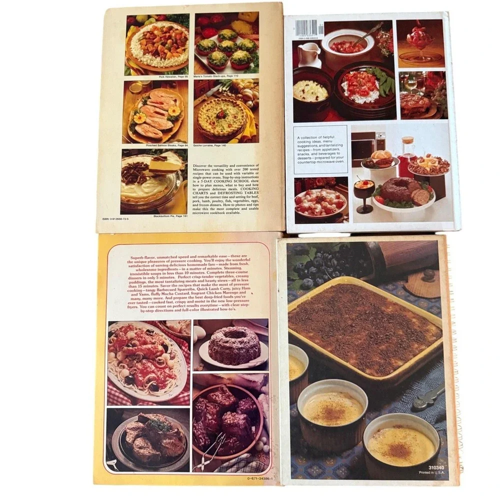 Vintage 1970s Microwave Cookbook Lot Sears BHG HPBooks Pressure Cooker Book